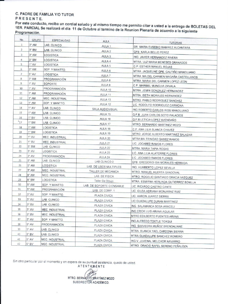 Entrega de boletas pdf
