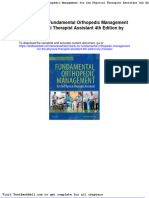 Test Bank For Fundamental Orthopedic Management For The Physical Therapist Assistant 4th Edition by Manske