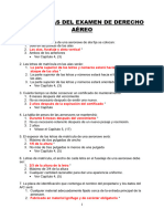 Preguntas Del Examen de Derecho Aéreo