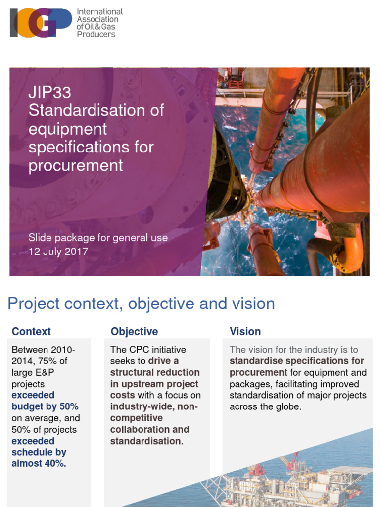 JIP33 Equipment Procurement Standards | PDF | Procurement | Business
