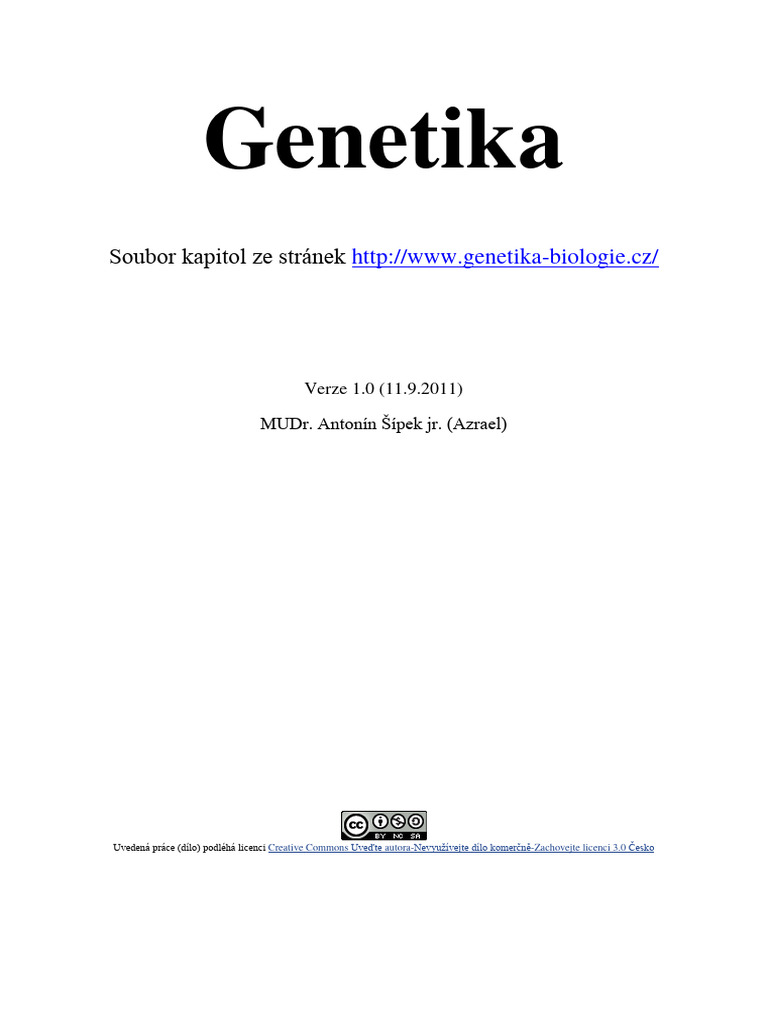 Genetika - Prehled CZ | PDF
