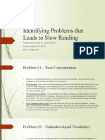 Identifying Problems That Lead To Slow Reading
