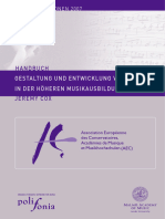 AEC Handbook - Gestaltung Und Entwicklung Von Curricula in Der Hoheren Musikausbildung - de
