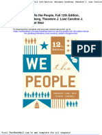 Test Bank For We The People Full 12th Edition Benjamin Ginsberg Theodore J Lowi Caroline J Tolbert Margaret Weir