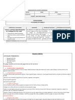 Planificacion de La Secion de Aprendizaje Grado Seccion Turno Fecha