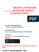 100 Important Landmark Judgements on Indian Constitution