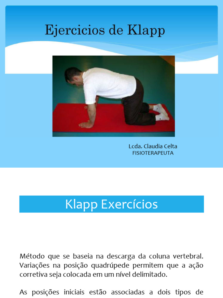 Exercícios de Fisioterapia: Klapp e McKenzie | PDF | Coluna vertebral ...