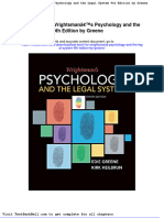 Test Bank For Wrightsmans Psychology and The Legal System 9th Edition by Greene