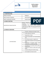 Warehouse Position Description Format