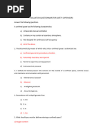 Evaluation Questionnaire For Security Supervisors