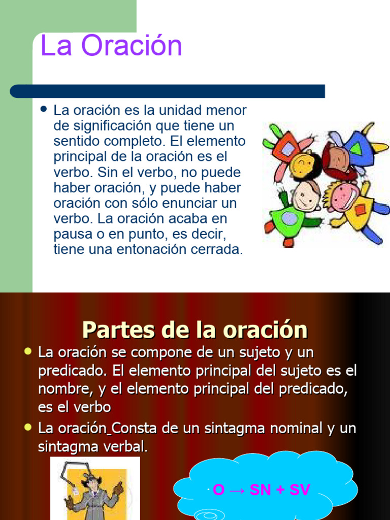 Estructura de La Oracion | PDF | Predicado (Gramática) | Oración ...