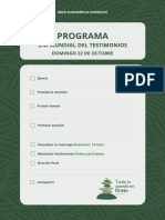 AGENDA - Día Mundial de Testimonios