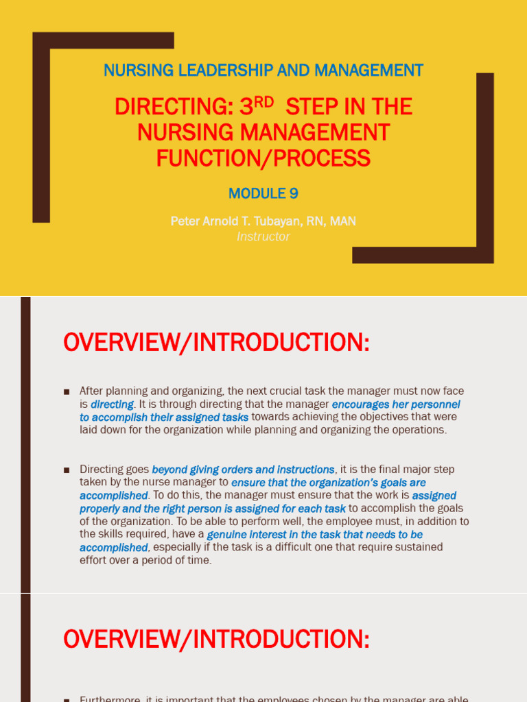 Leadership Module 9 DIRECTING3 ...