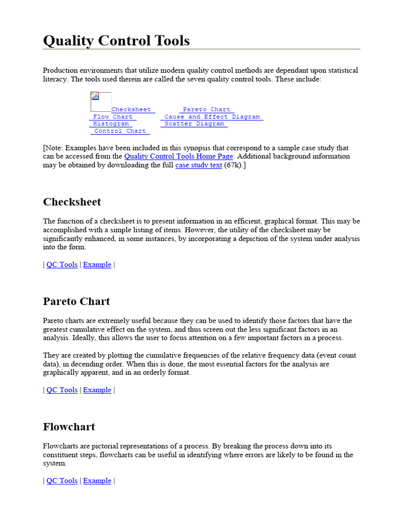 7 Quality Control Tools | PDF | Statistics