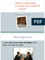 Difference Between Smaller Sales and Larger Sales