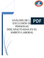 Exclusion de Personas Discapacitadas Ambito Laboral