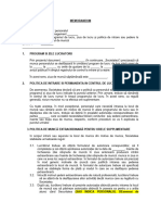 MEMORANDUM Programul de Lucru, Ziua de Lucru Și Politica de Intrare Sau Ședere La Locul de Muncă