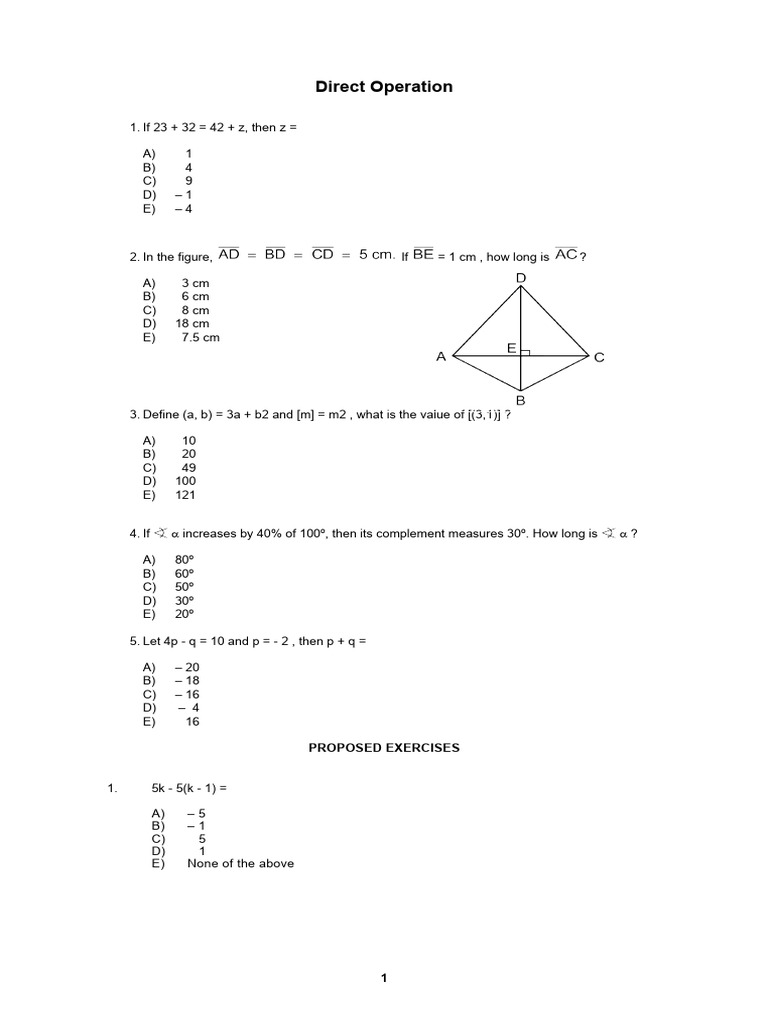 1 - Direct Operation | PDF | Classical Geometry | Euclid