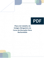 Plano de Trabalho Do Estágio Obrigatório Do Curso de Educação Física Bacharelado