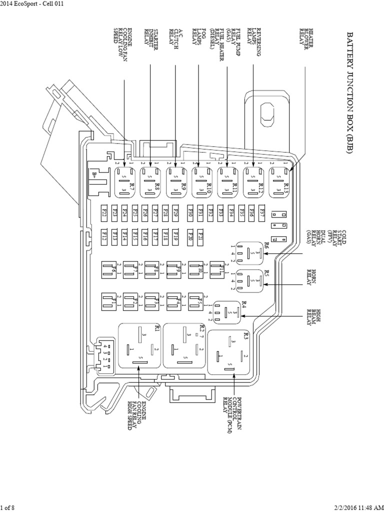 2014 EcoSport Cell 011 Fuse and Relay Information PDF Anti Lock Braking System Relay