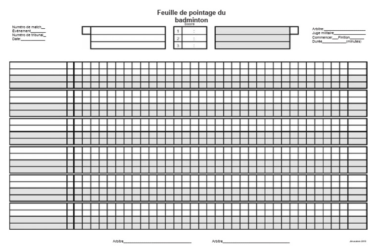 Feuille de Pointage | PDF