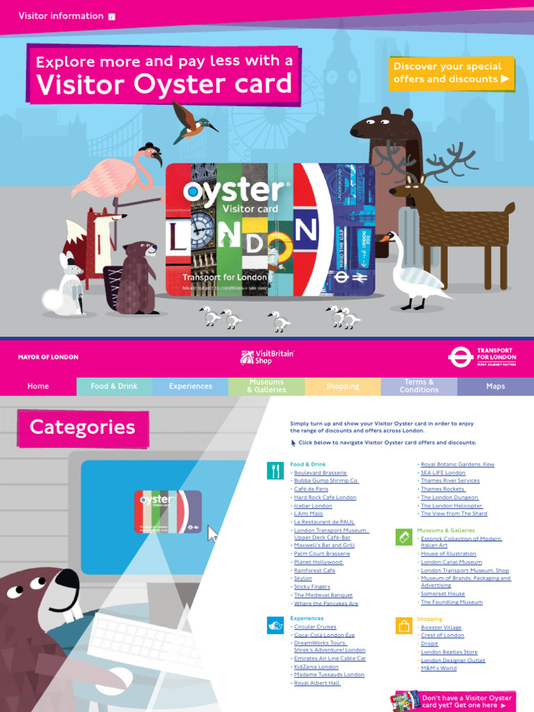 Explore More and Pay Less With Visitor Oyster Card Apr 16 PDF