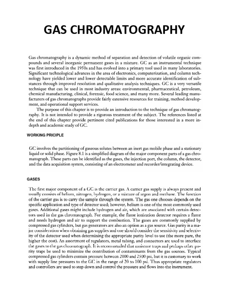 Gas Chromatography PDF