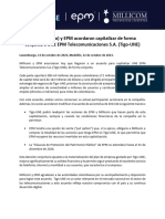 Millicom y EPM Acordaron Capitalizar de Forma Conjunta A Tigo-UNE