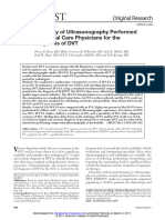 Accuracy of Ultrasonography Performed by Critical Care Physicians For The Diagnosis of DVT