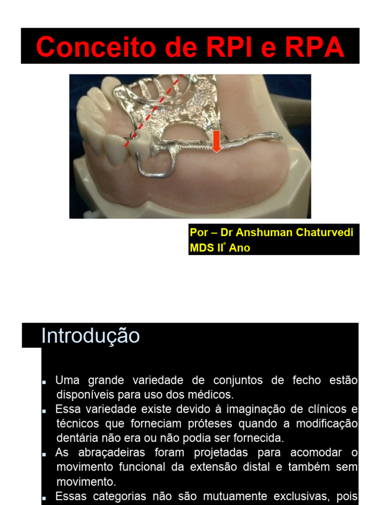 Conceito de RPI e RPA | PDF | Prótese | Rotação
