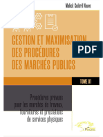 Gestion Et Maximisation Des Procédures Des Marchés Publics