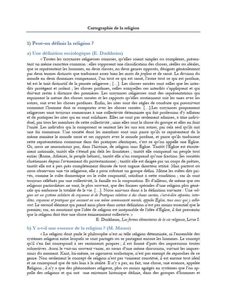 Définition et caractéristiques de la religion | PDF | Dieu | Raison