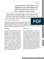 El Equilibrio Económico Financiero Del Contrato y Las Prestaciones Adicionale en Las Contrataciones Del Estado