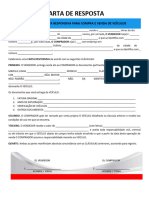 Formato de Carta Responsiva para Compra e Venda de Veículos