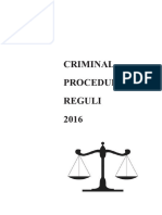 Regulamentul de Procedură Penală 2016