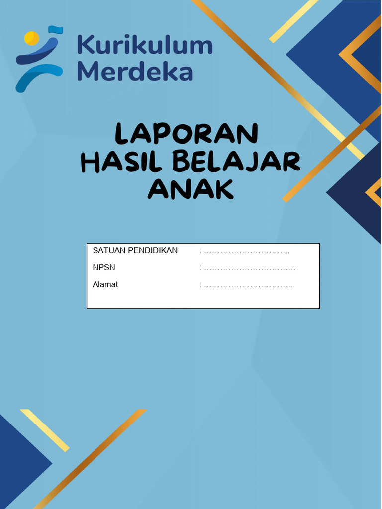 Contoh Format Raport Kurikulum Merdeka | PDF