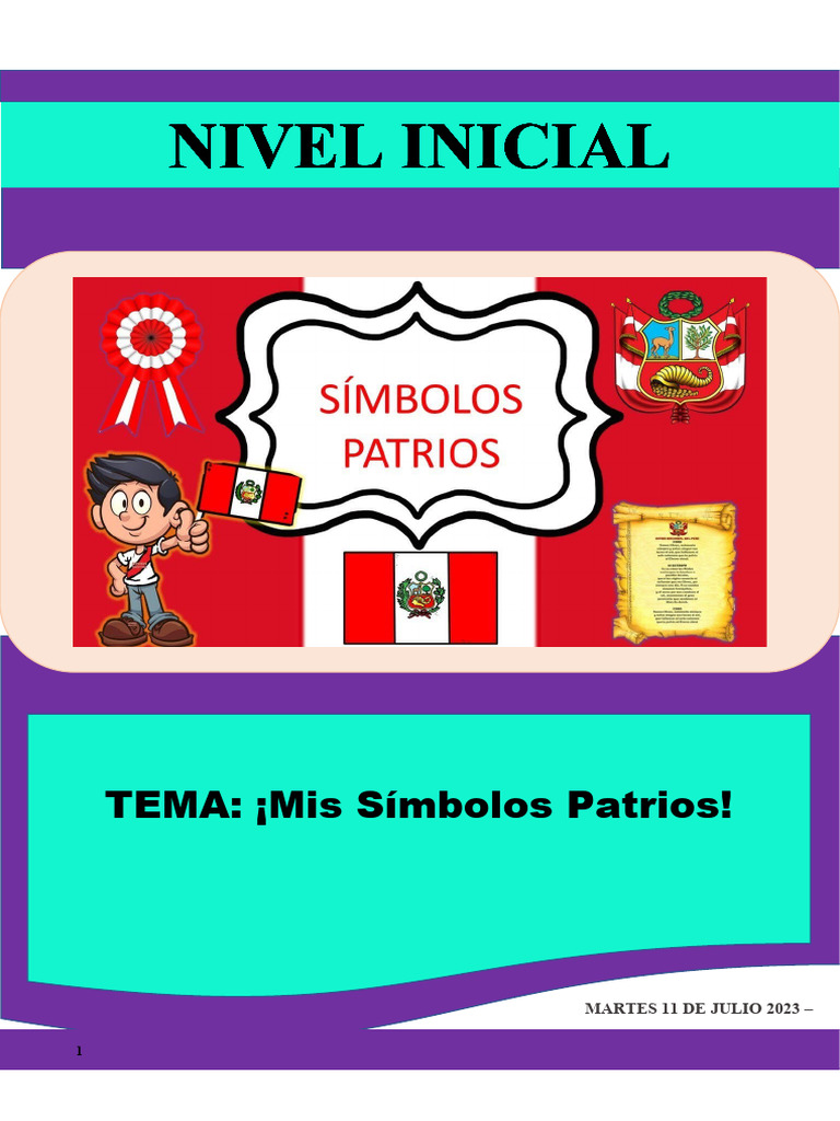 Actividades sobre Símbolos Patrios | PDF | Evaluación | Los símbolos