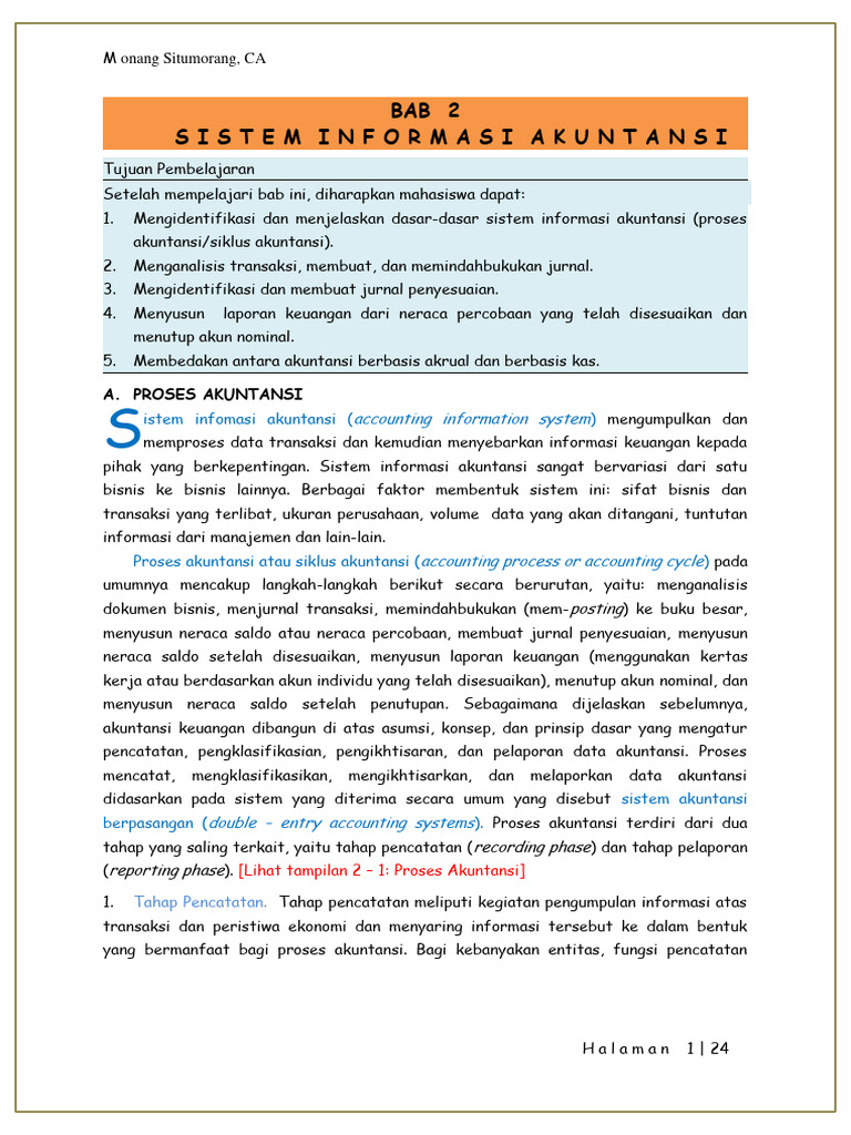 Sistem Informasi Akuntansi 2023 | PDF