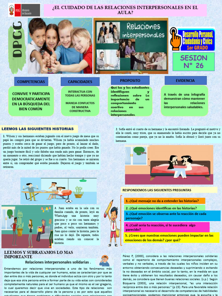 Cuidado de Relaciones Interpersonales en Aula | PDF | Salón de clases ...