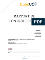 Rapport de CONTROLE FISCALdernier)