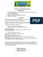 Sesion en Linea 1: Organización Del SGSST Agenda Del Dia: Ricardo Andrés Castro