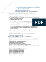 Agenda Estimada para Certificação SEC para Elegibilidade para Uma Licença de Instalador Elétrico