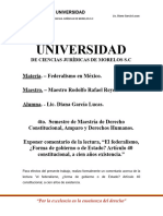 Segunda Tarea de Federalismo, Lectura 40 Constitucional