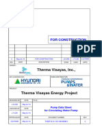 Pump Data Sheet For Circulating Water Pump
