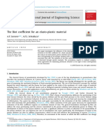 The Biot Coefficient For An Elasto-Plastic Material