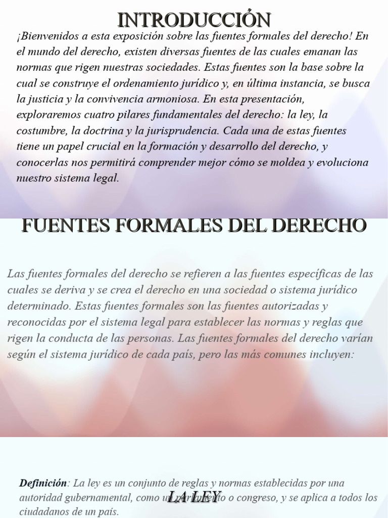 Fuentes Formales Del Derecho | PDF | Fuentes del derecho | Caso de ley