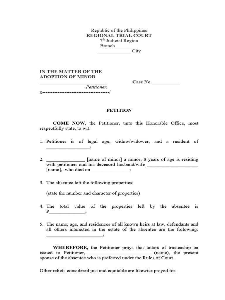 petition-for-appointment-of-trustee-to-ensure-the-estate-of-absentee