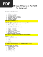 Crossfit Hiit Wod Workout Plan