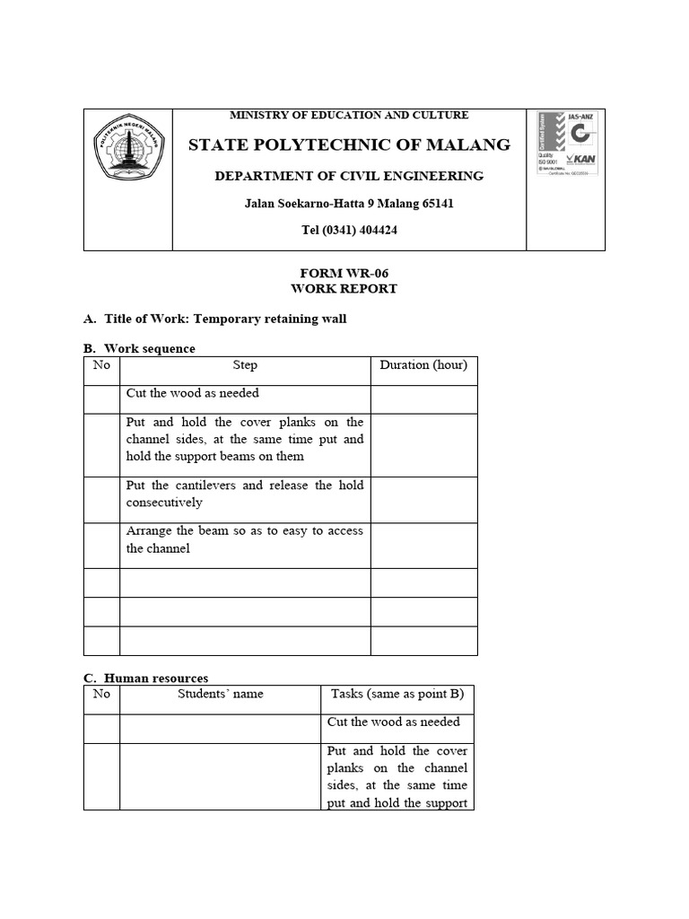 Temporary Retaining Wall PDF