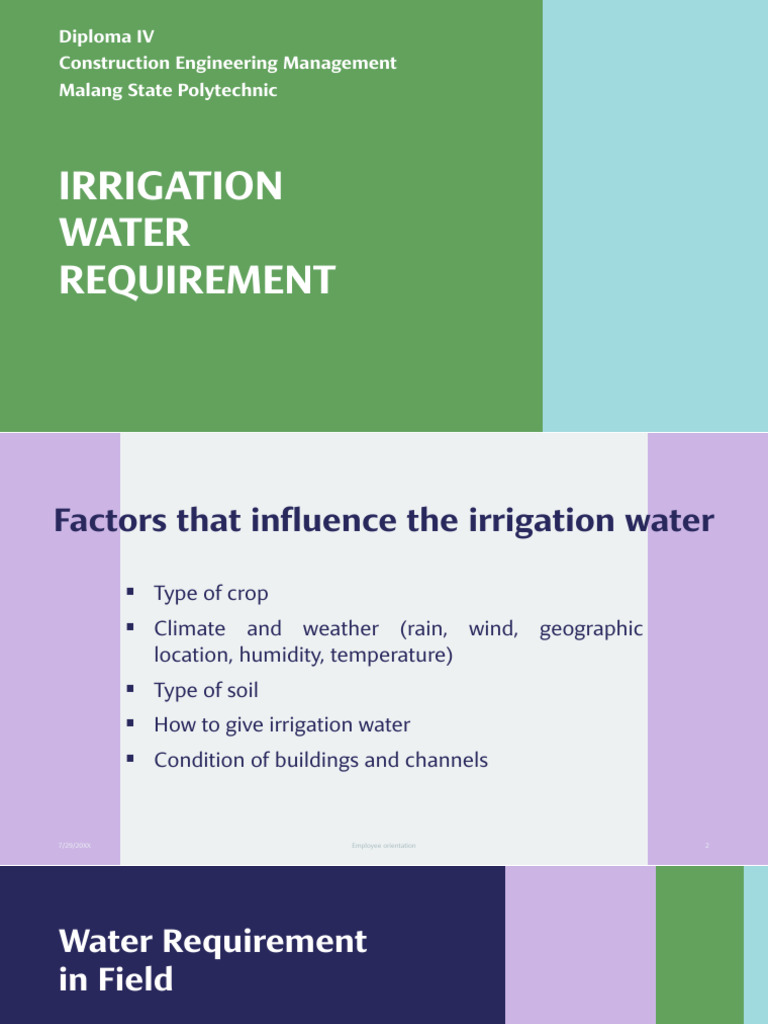 Irrigation Water Requirement Download Free PDF Evapotranspiration